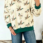 Wilfred Mallard Print Patchwork Colorblock High Neck Sweatshirt