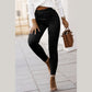 Wilfreda Black High Waist Faux Suede Skinny Leggings