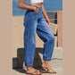 Wilma 4 Button Front Tapered Casual Loose Fit Jeans