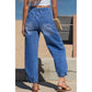 Wilma 4 Button Front Tapered Casual Loose Fit Jeans