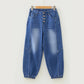 Wilma 4 Button Front Tapered Casual Loose Fit Jeans