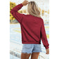 Alessia Wine Oversize Drop Shoulder Reversible Mock Neck Sweatshirt