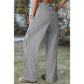 Winona Black Stripe Elastic High Waist Pocketed Loose Pants
