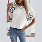 Winslow White Flower Embroidery Sweater Tee