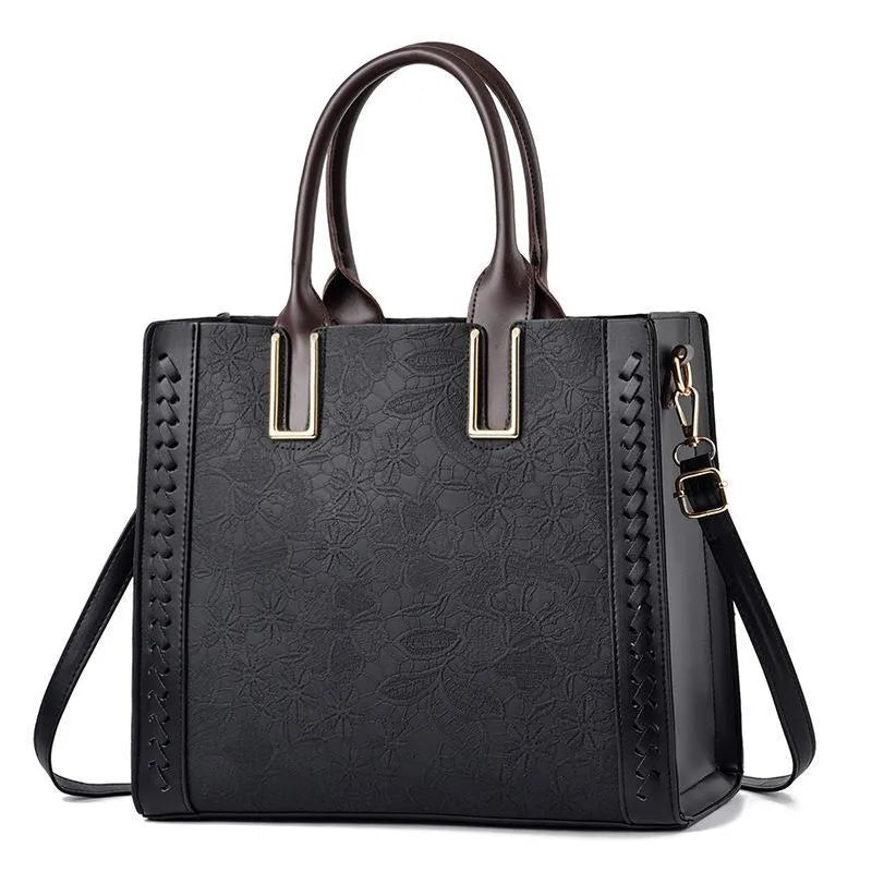 Wren PU Leather Elegant Square Zipper Handbag - 3 Colors