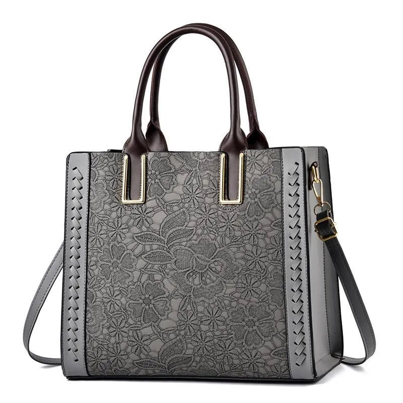 Wren PU Leather Elegant Square Zipper Handbag - 3 Colors