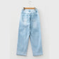 Wrenlee Exposed Stitch Detail Drawstring Barrel Jeans