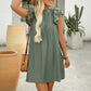 Wynter Flutter Sleeve Pleated Mini Dress