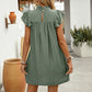 Wynter Flutter Sleeve Pleated Mini Dress