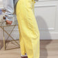 Francey Yellow Grommet Detail Knot Waist Barrel Jeans