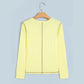 Hayley Yellow V Neck Ribbed Stitched Detail Long Sleeve Top