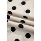 Yolanda White Polka Dot Print Patched Pocket Loose Pants