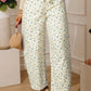 Zara Grommet Knot Waist Floral Barrel Leg Jeans