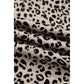 Zaza Khaki Animal Print Wide Leg Terry Knit Pants