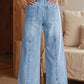 Zoella Beau Blue Drawstring Waist Wide Leg Ankle Length Jeans