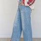 Zoella Beau Blue Drawstring Waist Wide Leg Ankle Length Jeans