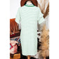 Zoella Green Stripe Ruffled Short Sleeve Crew Neck T Shirt Shift Mini Dress