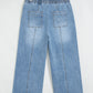Zoella Beau Blue Drawstring Waist Wide Leg Ankle Length Jeans