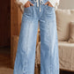 Zoella Beau Blue Drawstring Waist Wide Leg Ankle Length Jeans