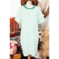 Zoella Green Stripe Ruffled Short Sleeve Crew Neck T Shirt Shift Mini Dress