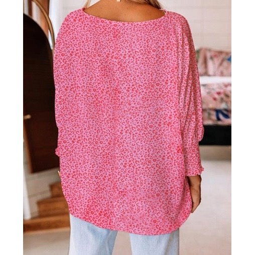 Emerson Oversized Leopard Puff Sleeve Blouse