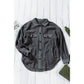 Hayven Grey Turn Down Collar Buttoned Shirt Jacket